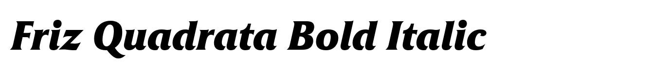 Friz Quadrata Bold Italic